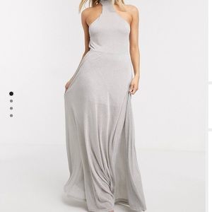 Women silver sparkly dress